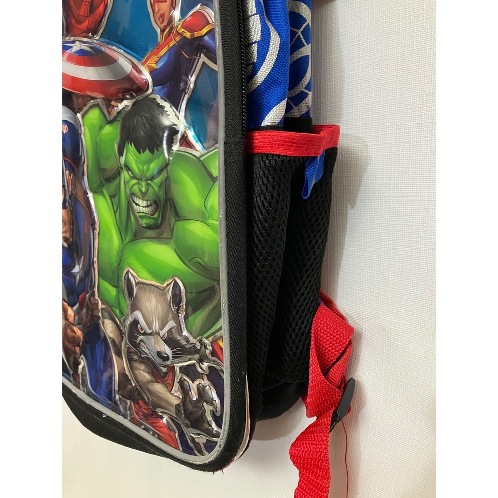 Marvel Avengers Backpack Boys OS Blue Excellent 3D Molded Superheroes School Bag - Picture 3 of 9